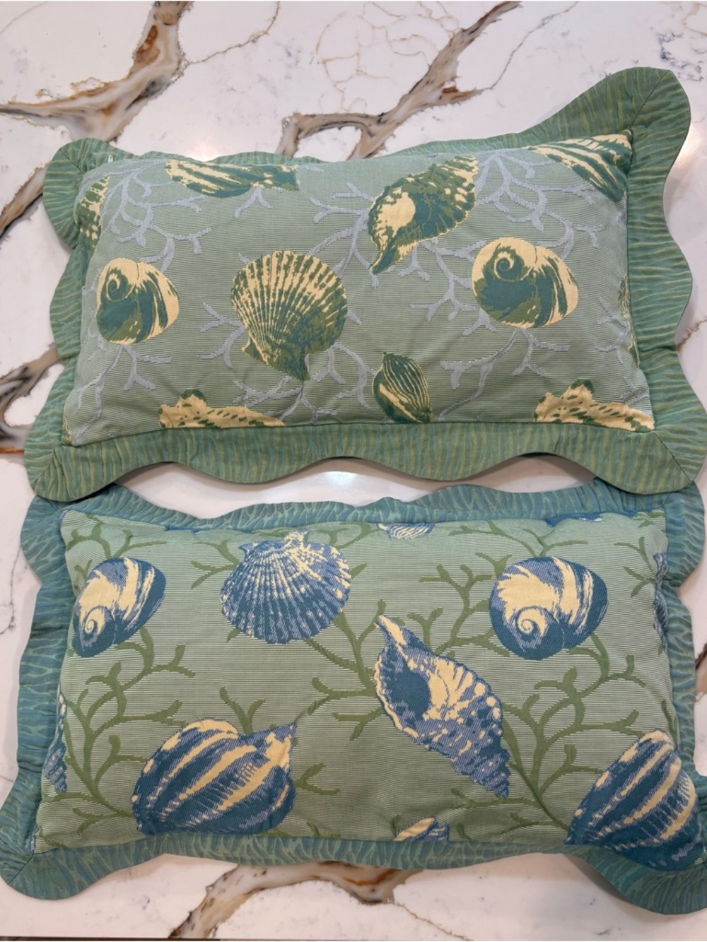 Pierre Frey Coastal Throw Pillow Cover Set. Reverse to all green-see photos - Picture 3 of 4